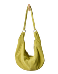 Roma Suede Tote Bag in Apple Green