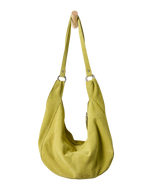 Roma Suede Tote Bag in Apple Green