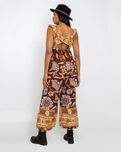 The Free People Womens Bali Albright Jumpsuit in Coffee Combo