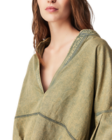 The Free People Womens Jude Denim Pullover Shirt in Camel