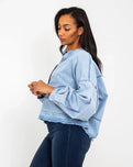 The Free People Womens Jude Denim Pullover Shirt in Vintage Indigo