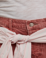 Good Luck Mid-Rise Barrel Trousers in Sunsetter