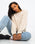 The Free People Womens Frankie Cable Jumper in Ivory