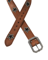 The Free People Womens Starcrossed Studded Belt in Bronze Age