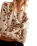 Pretty Little Thermal Top in Sand Combo Folk Vine