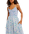 The Free People Womens Sweet Nothings Midi Dress in Blue Vista Combo