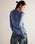 Our Song Henley Cuff Top in Denim Grey
