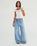 CRVY Outlaw Wide Leg Jeans in Drizzle