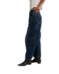Good Luck Mid-Rise Barrel Jeans in Deep End