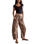 Good Luck Printed Barrel Jeans in Brown Sugar Combo