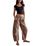 Good Luck Printed Barrel Jeans in Brown Sugar Combo