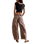 Good Luck Printed Barrel Jeans in Brown Sugar Combo