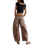 Good Luck Printed Barrel Jeans in Brown Sugar Combo