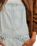 Good Luck Striped Dungarees in Indigo Railroad
