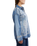Lace Embroidered Denim Shirt in Medium Rancher Wash