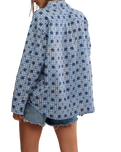 Hidden Flower Camo Shirt in Navy Combo