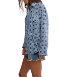 Hidden Flower Camo Shirt in Navy Combo