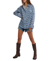 Hidden Flower Camo Shirt in Navy Combo