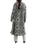 Brick Lane Jacquard Maxi Shirt Jacket in Blue Combo