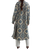 Brick Lane Jacquard Maxi Shirt Jacket in Blue Combo