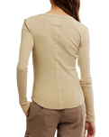 Jamie Henley Long Sleeve T-Shirt in Semolina