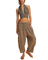 Striped Quinn Trousers in Charcoal Combo