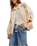 The Free People Womens Dusty Trails Jacket in Ivory Combo