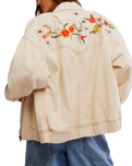 The Free People Womens Dusty Trails Jacket in Ivory Combo