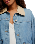 We The Free Lemon Denim Jacket in Berry Blues
