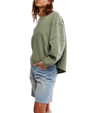 Total Eclipse Sweatshirt in Oil Green