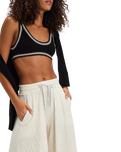 Wait A Minute Wide Leg Trousers in Oatmeal Heather