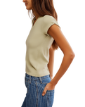 The Free People Womens The Tee That Got Away T-Shirt in Washed Sage