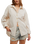 Striped Varsity Vibes Shirt in Ivory Combo