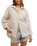 Striped Varsity Vibes Shirt in Ivory Combo