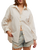 Striped Varsity Vibes Shirt in Ivory Combo