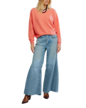 See Me Jumper in Coral Rimson Combo