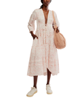 The Free People Womens Pappiet Midi Dress in Femme Combo