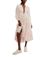 The Free People Womens Pappiet Midi Dress in Femme Combo