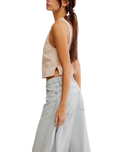 The Free People Womens Blake Top in Sand Dollar