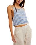 The Free People Womens Claire Top in Granada Sky Combo