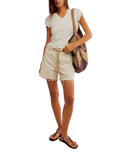 The Free People Womens Moxie Walkshorts in White