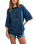 We The Free Perfect Oversized T-Shirt in Varsity Navy