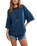 We The Free Perfect Oversized T-Shirt in Varsity Navy
