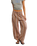 The Free People Womens Days End Linen Stripe Trousers in Neutral Combo