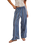 The Free People Womens Days End Linen Stripe Trousers in Indigo Combo