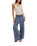 The Free People Womens Days End Linen Stripe Trousers in Indigo Combo