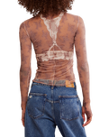 Two Tone Lady Lux Top in Fawn Combo