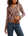 Tilly Long Sleeve Top in French Chocolate Combo