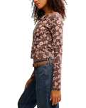 Tilly Long Sleeve Top in French Chocolate Combo
