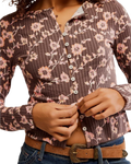 Tilly Long Sleeve Top in French Chocolate Combo